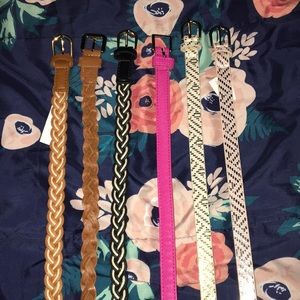 Bundle of 6 belts all size large/ extra large